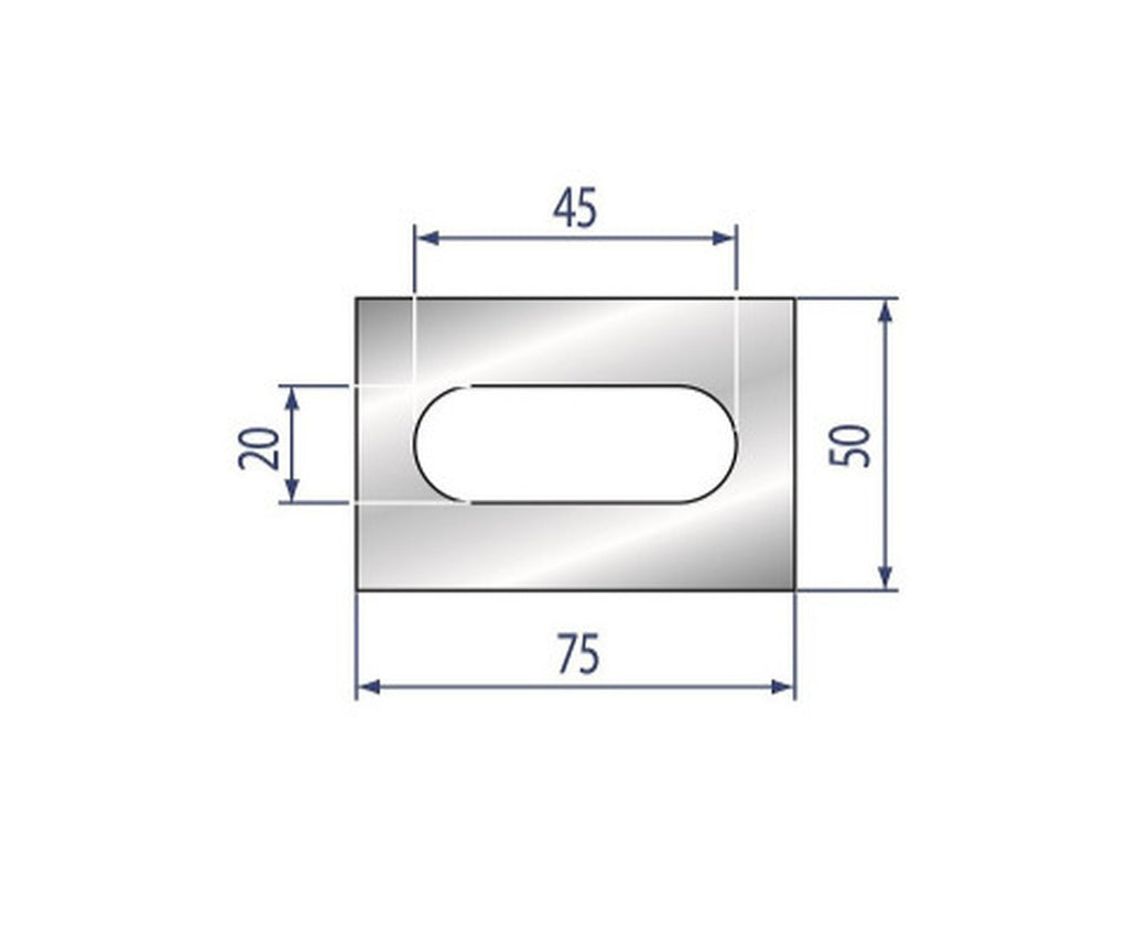 EUROSTAMP Part No. 2107 @ 415mm 75x50 Polyurethane Insert with Hole