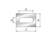 EUROSTAMP Part No. 2107 @ 835mm 75x50 Polyurethane Insert with Hole