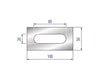 EUROSTAMP Part No. 2108 @ 835mm 100x50 Polyurethane Insert with Hole 