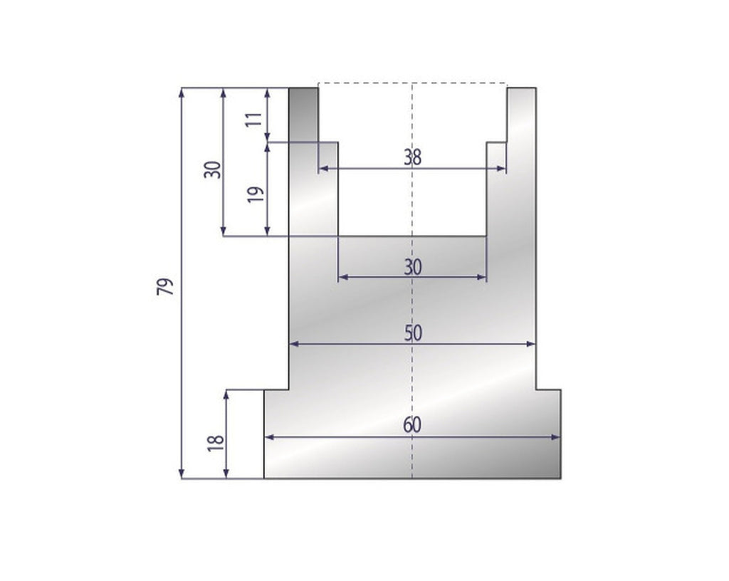 EUROSTAMP Part No. 2111 @ 835mm 31x38 Nylon Insert Holder 