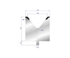 EUROSTAMP Part No. 3135 @ 45mm 80 Degree Single V Die