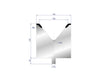 EUROSTAMP Part No. 3135 @ 300mm 80 Degree Single V Die