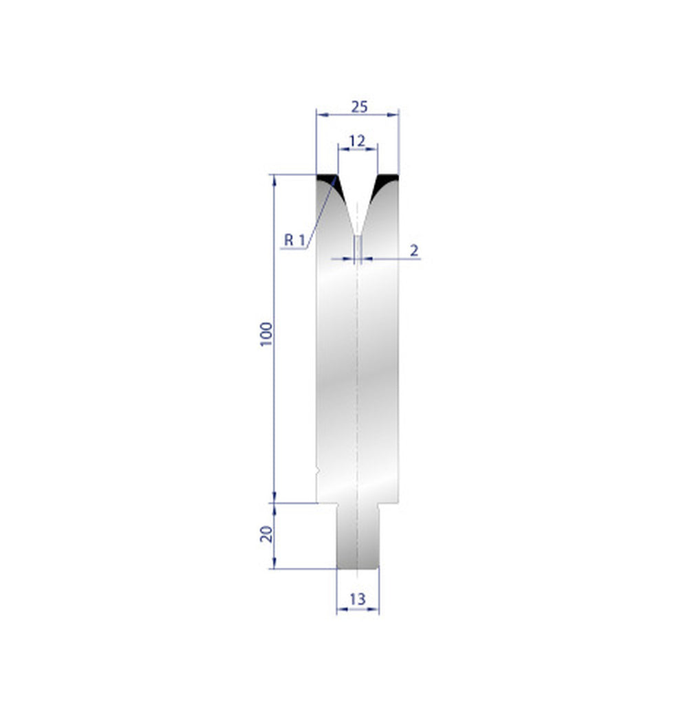 EUROSTAMP Part No. 3139 @ 40mm 30 Degree Single V Die 