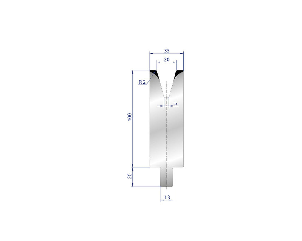 EUROSTAMP Part No. 3141 @ 500mm 30 Degree Single V Die