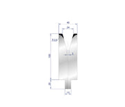 EUROSTAMP Part No. 3142 @ 50mm 30 Degree Single V Die