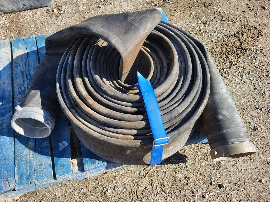 6" x 95 ft Lay Flat Hose Black w/ Coupling