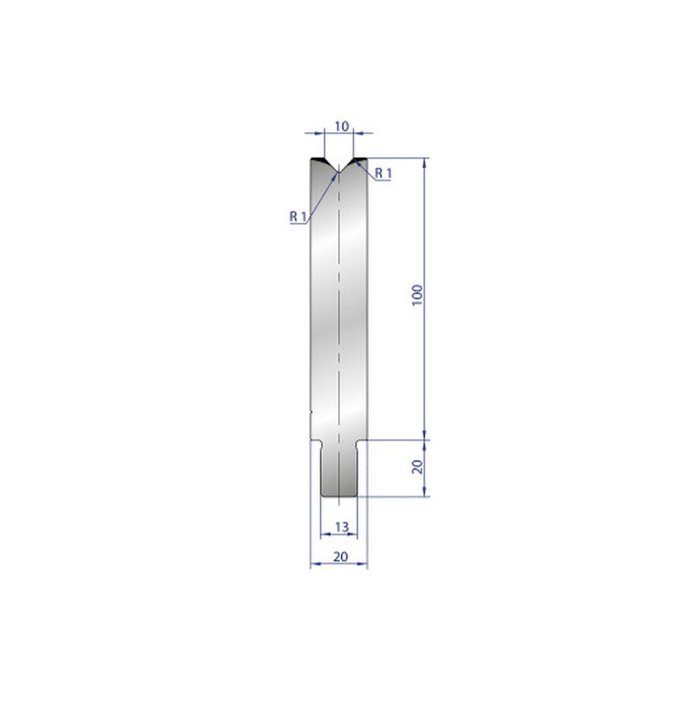 EUROSTAMP Part No. 3202 @ 40mm 86 Degree Single V Die 