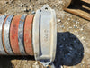 6" x 45 ft Lay Flat Hose Red w/ Coupling