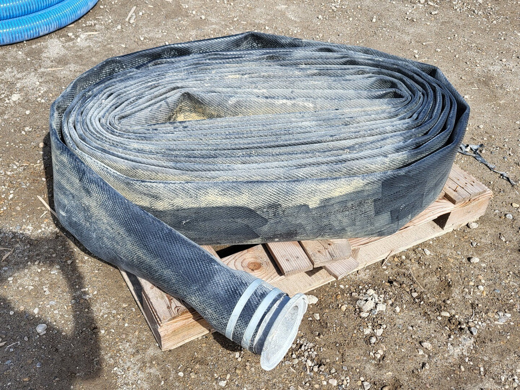MINEFLEX 6" x 105 ft Lay Flat Hose Black L-249 w/ Coupling
