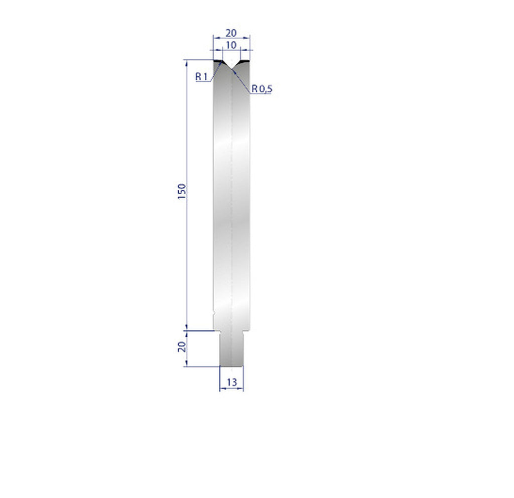 EUROSTAMP Part No. 3145 @ 500mm 86 Degree Single V Die