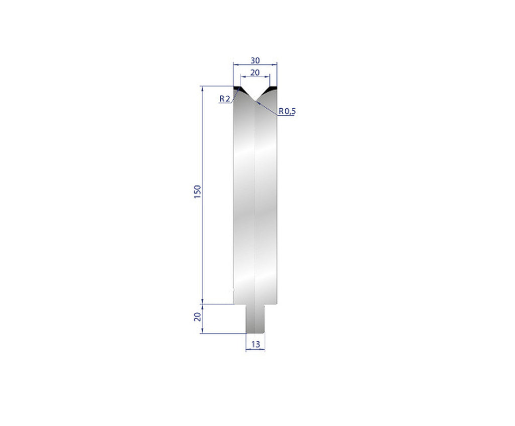 EUROSTAMP Part No. 3148 @ 300mm 86 Degree Single V Die