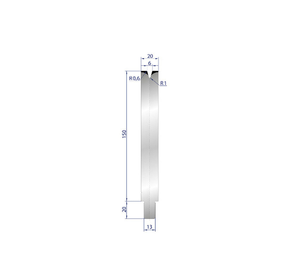 EUROSTAMP Part No. 3150 @ 200mm 30 Degree Single V Die