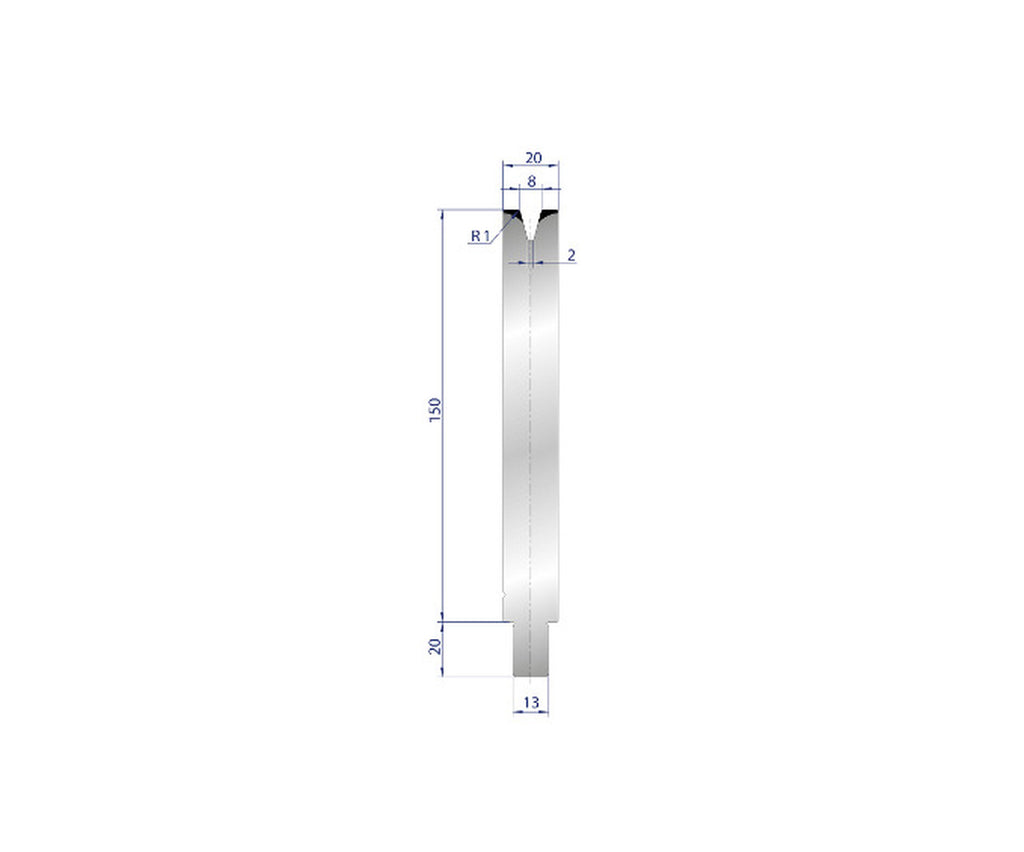 EUROSTAMP Part No. 3151 @ 35mm 30 Degree Single V Die