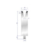 EUROSTAMP Part No. 3155 @ 40mm 30 Degree Single V Die