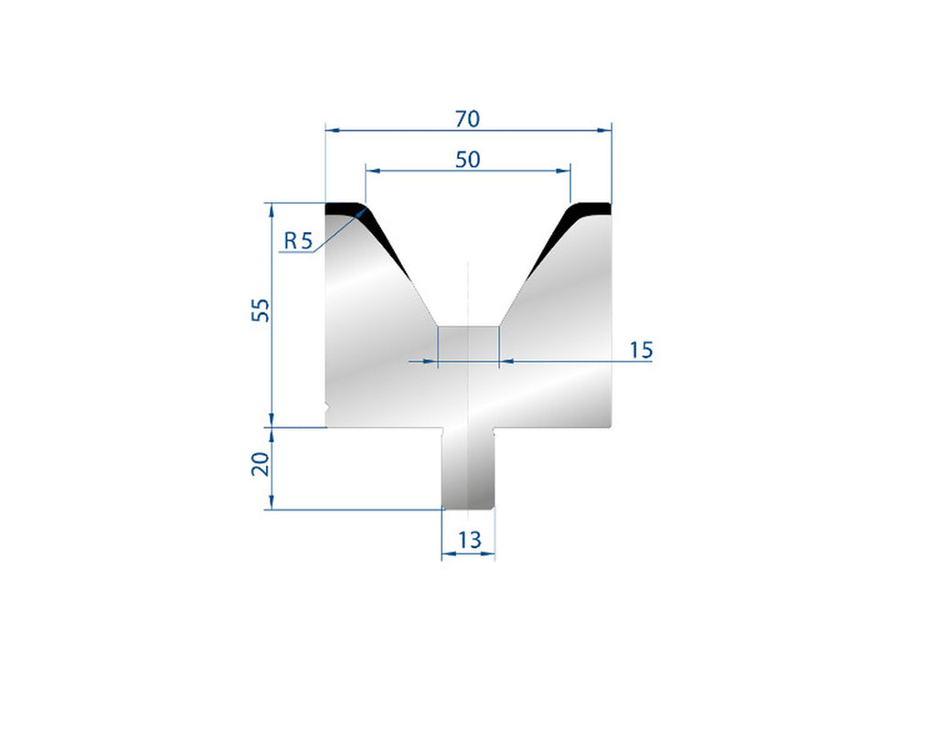 EUROSTAMP Part No. 3179 @ 1100mm 60 Degree Single V Die (Segmented)