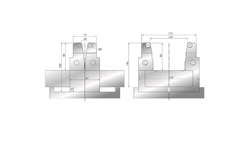 EUROSTAMP Part No. 3190 @ 550mm Adjustable Die w/ Case Hardened Rollers
