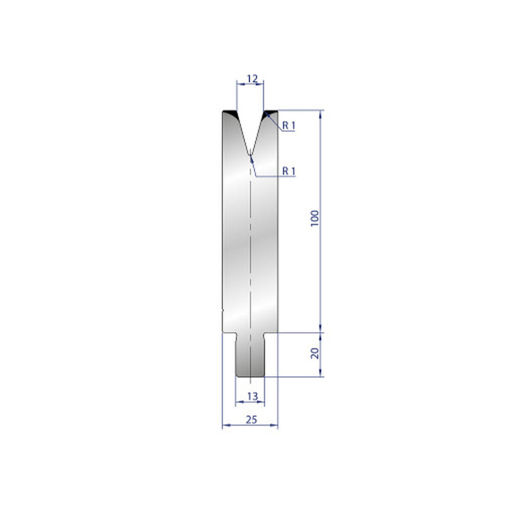 EUROSTAMP Part No. 3209 @ 40mm 30 Degree Single V Die