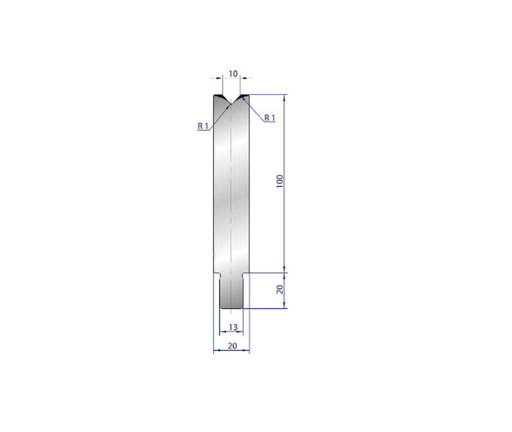 EUROSTAMP Part No. 3227 @ 30mm 84 Degree Single V Die