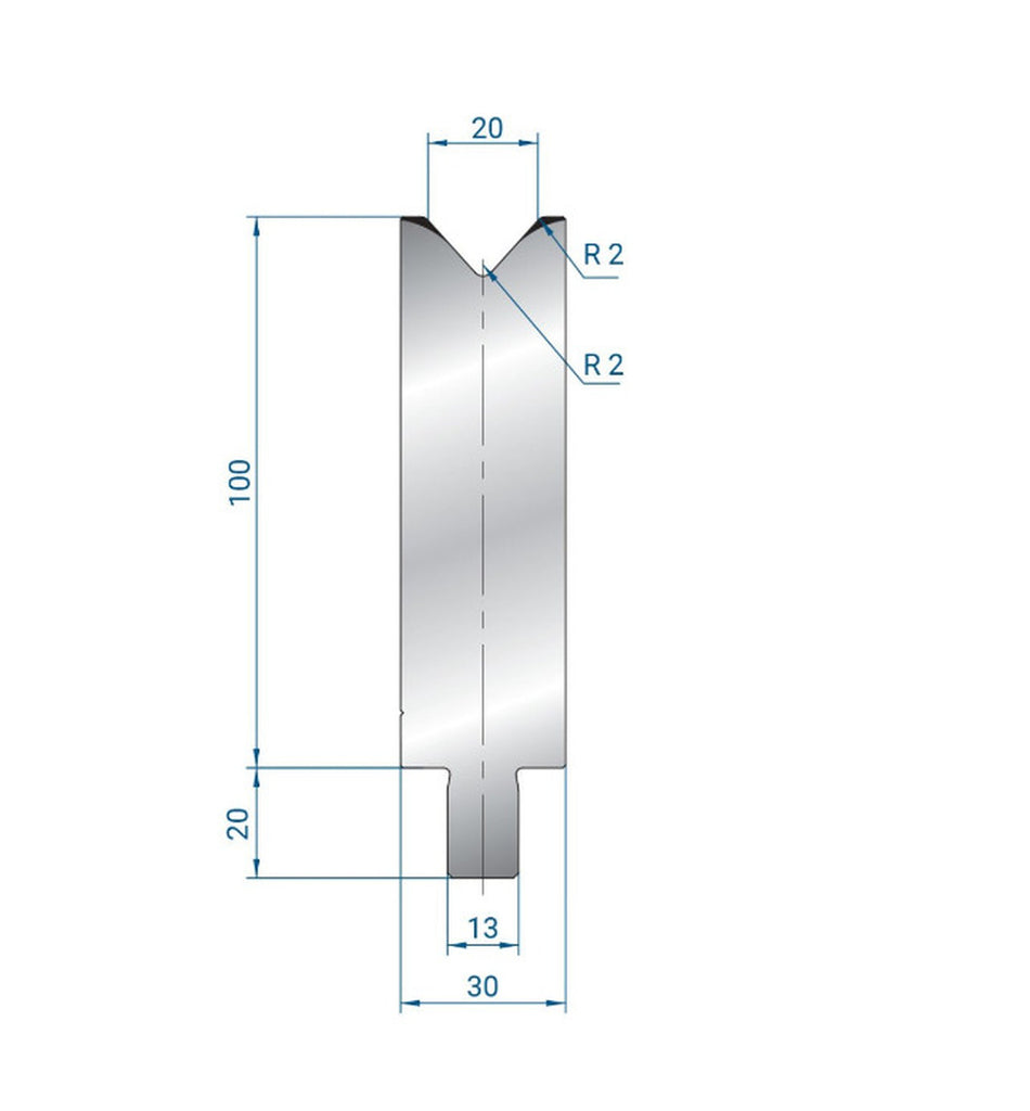 EUROSTAMP Part No. 3230 @ 25mm 84 Degree Single V Die