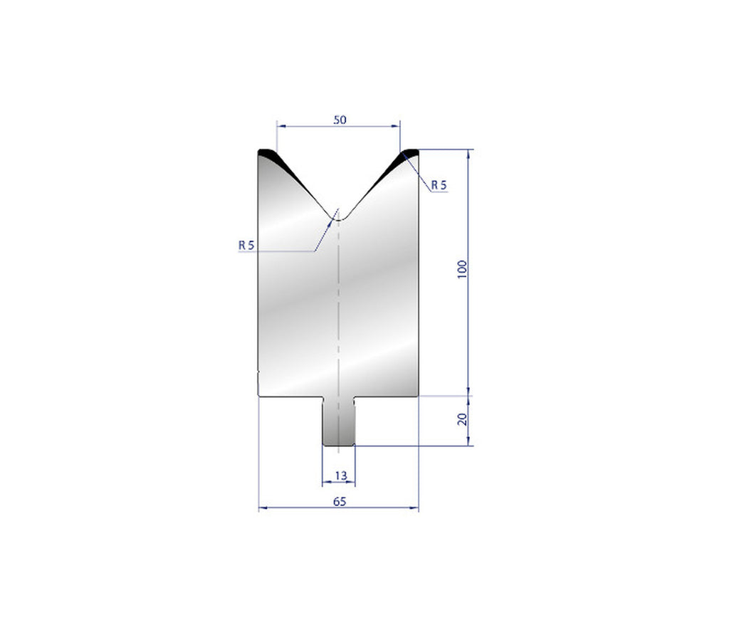 EUROSTAMP Part No. 3234 @ 30mm 80 Degree Single V Die
