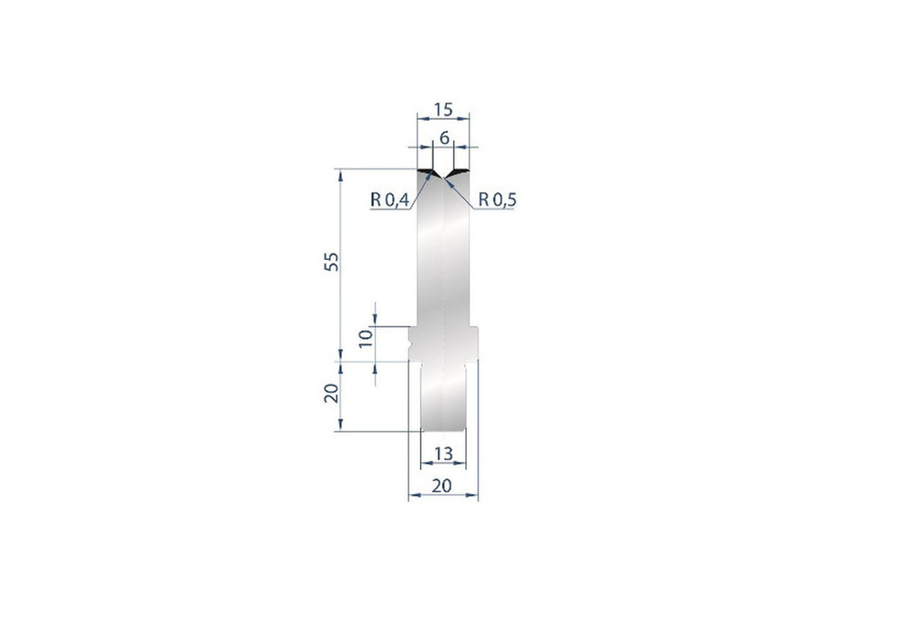 EUROSTAMP Part No. 3241 @ 1100mm 88 Degree Single V Die (Segmented)