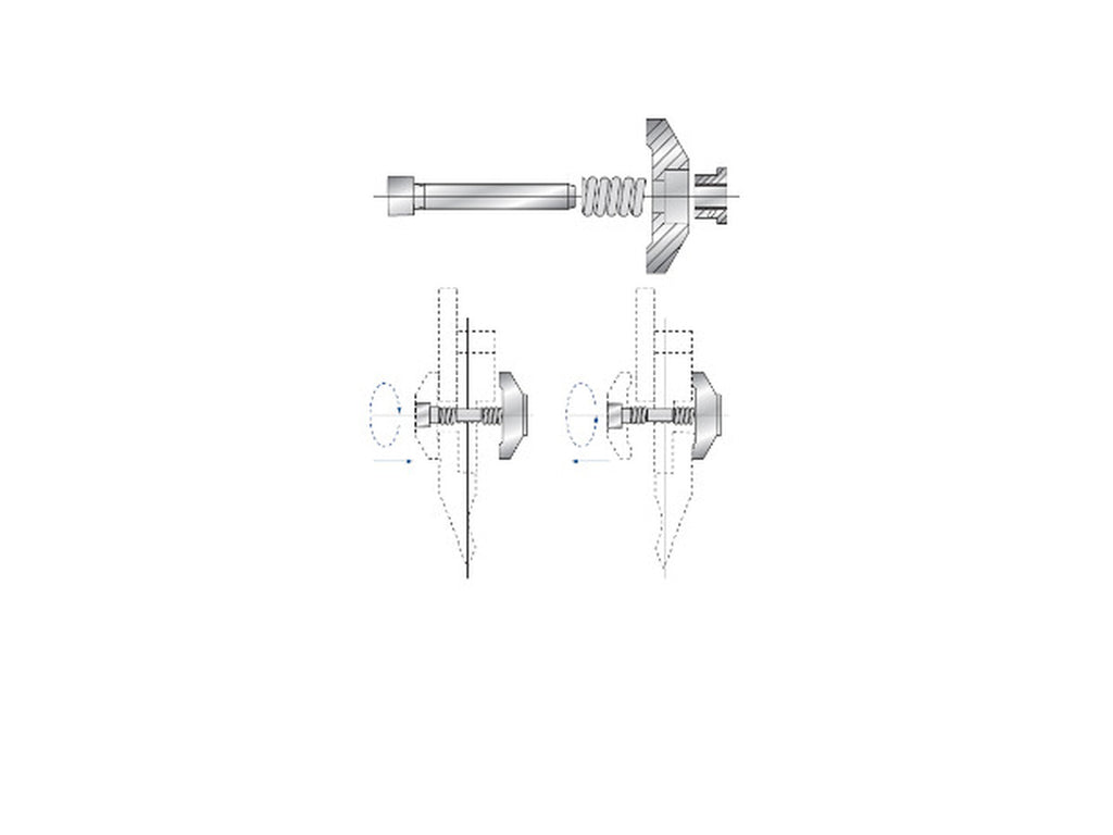 EUROSTAMP Part No. 4031 @ 150mm Double Clamping Set with Simple Rear Clamp 4016