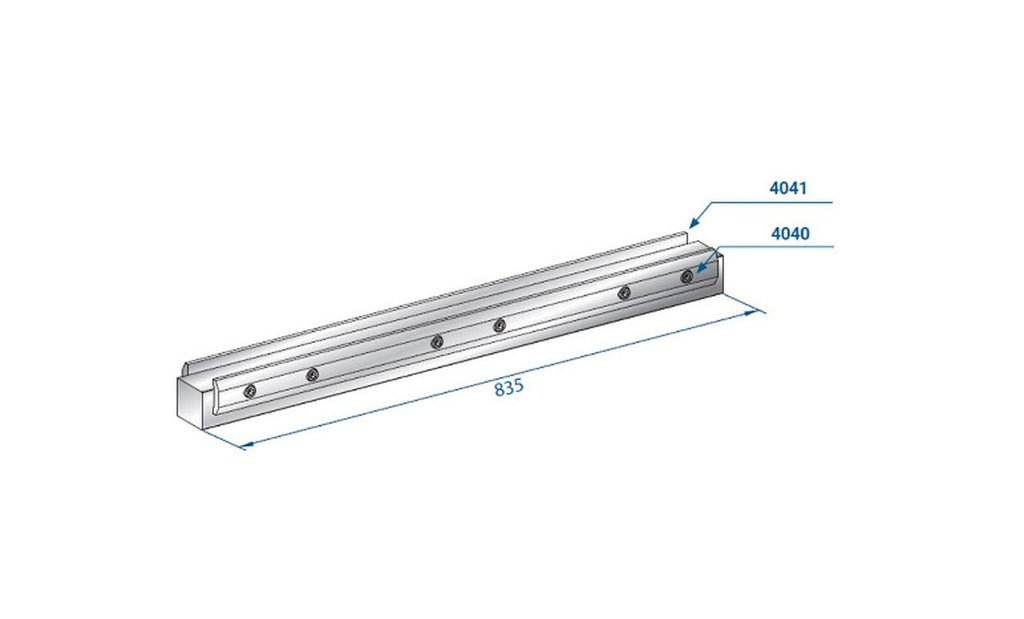 EUROSTAMP Part No. 4041 @ 380mm Long Clamp for Filler Block Rear Side