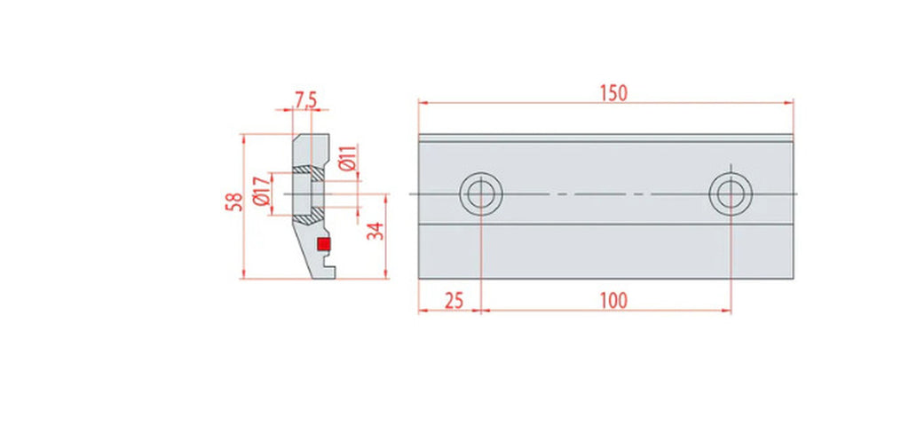 EUROSTAMP Part No. 4199 @ 150mm Safety Clamp Simple with Polyurethan Insert