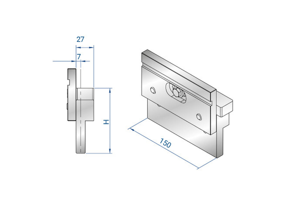 EUROSTAMP Part No. 4221 @ 150mm Adjustable Intermediate