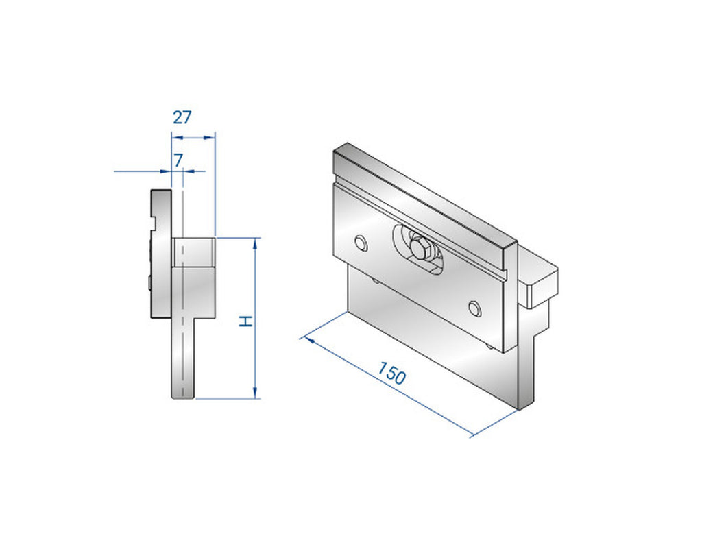 EUROSTAMP Part No. 4222 @ 150mm Adjustable Intermediate