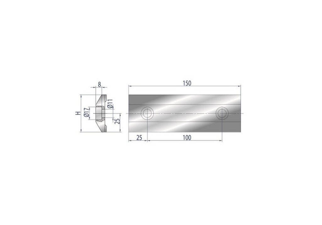 EUROSTAMP Part No. 5013 @ 150mm Clamp woth Front Screw Without Safety Tang
