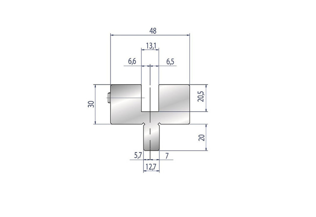 EUROSTAMP Part No. 4305 @ 1000mm Lower Adapter
