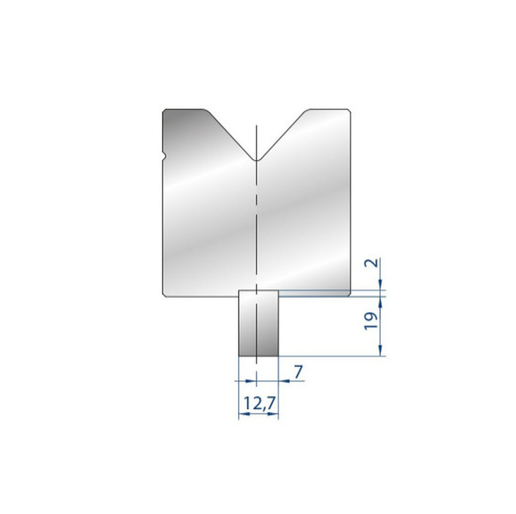 EUROSTAMP Part No. 8101 @ 412mm Tang on Request Base
