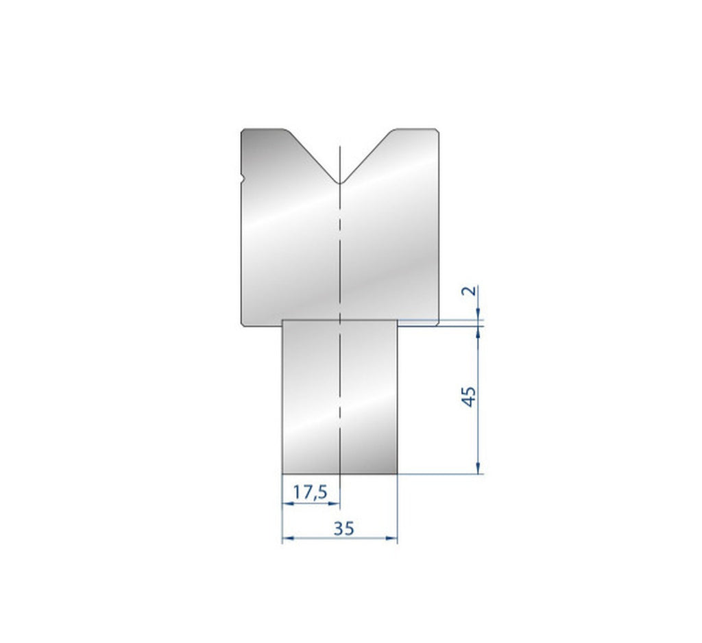 EUROSTAMP Part No. 8102 @ 832mm Tang on Request Base