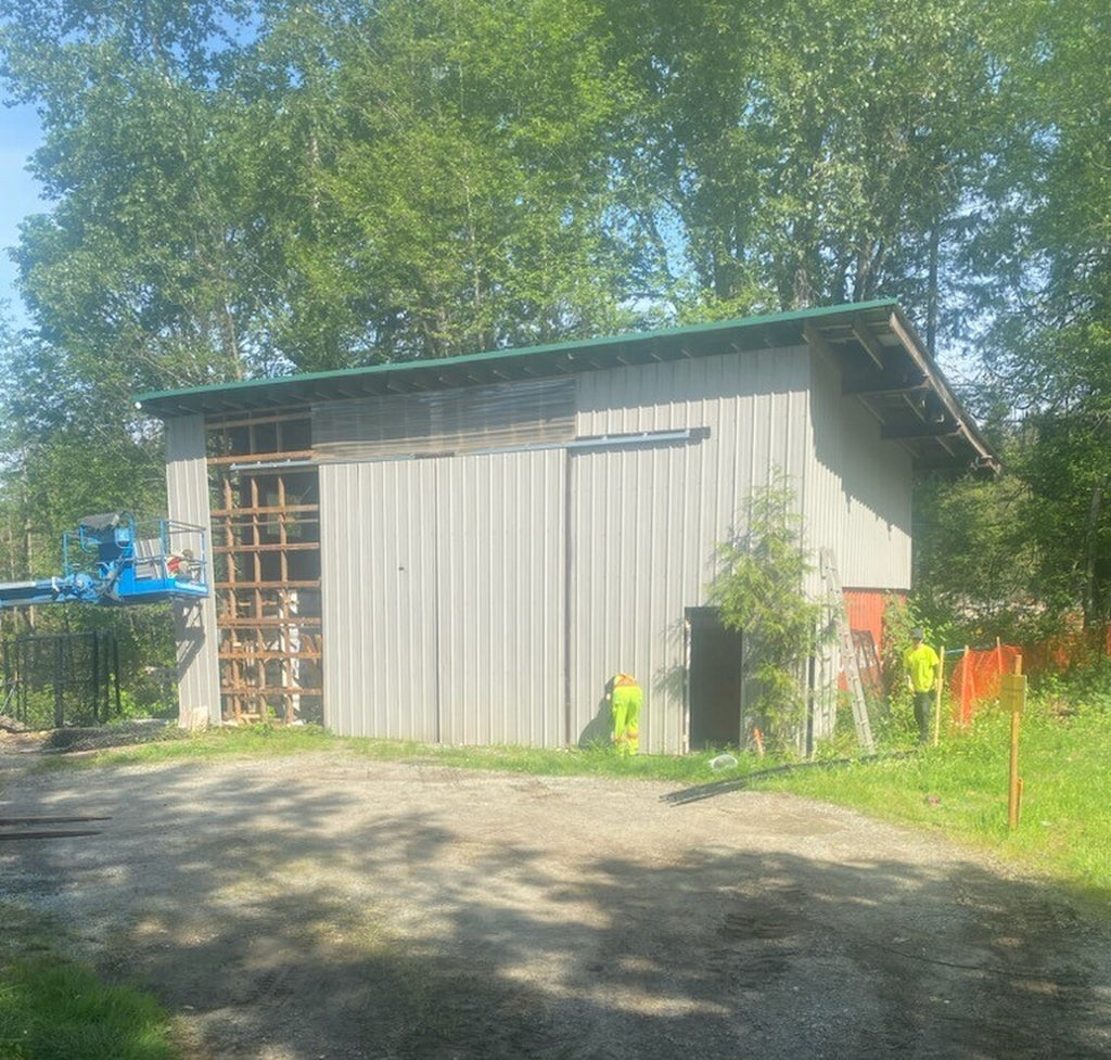 Custom Shelter w/ 2 x 20 ft Shipping Containers - 44 ft x 38 ft x 19 ft