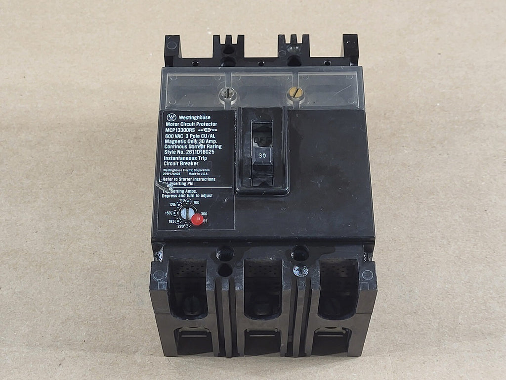 WESTINGHOUSE 30 Amp, 3 Pole, 600 volts Motor Circuit Breaker MCP13300RS