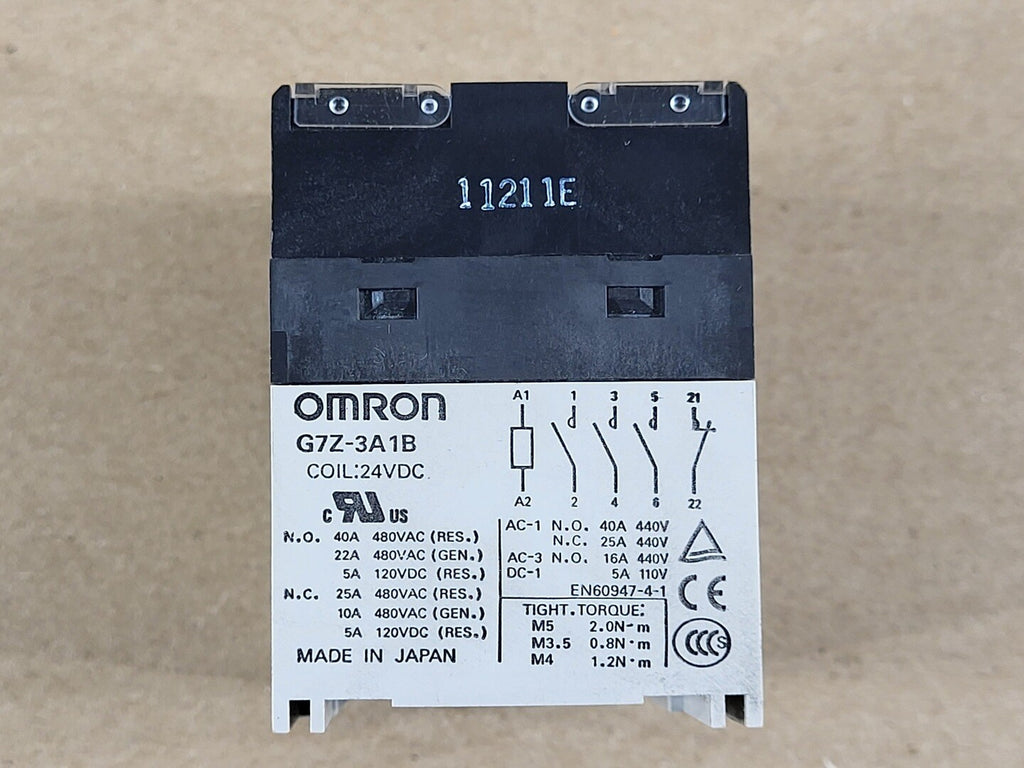 OMRON 40 Amp General Purpose Relay 24VDC G7Z-3A1B-11Z