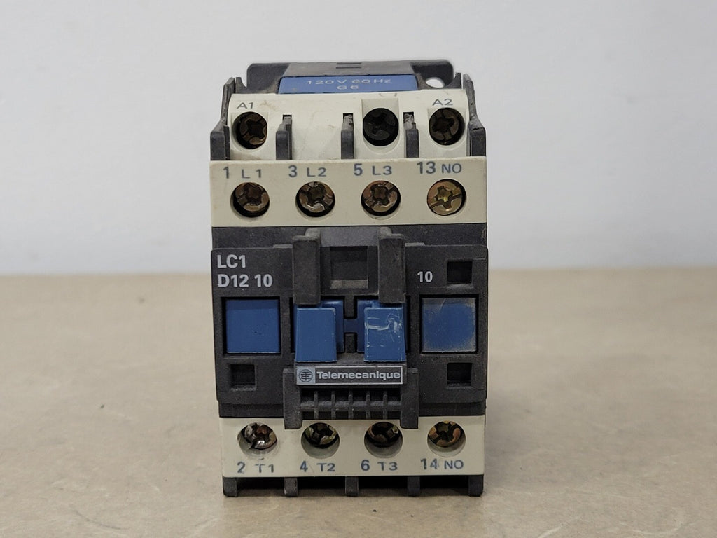 TELEMECANIQUE 12 Amp, 3 Pole, 1NO, 120 VAC Coil Contactor LC1D1210G6
