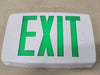 LITHONIA LIGHTING Thermoplastic LED Exit Sign Green LQM S W 3 G 120/277 M6
