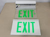 EXITRONIX LED Edge Lit Exit Sign Green 902-U-WB-GW-ZC-WH-G2