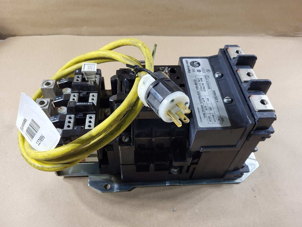 ALLEN-BRADLEY 135 Amp, 3 Pole, 1N.O, 24 VDC Contactor 500F-EOD930 w/ Overload Relay 592-EUTE