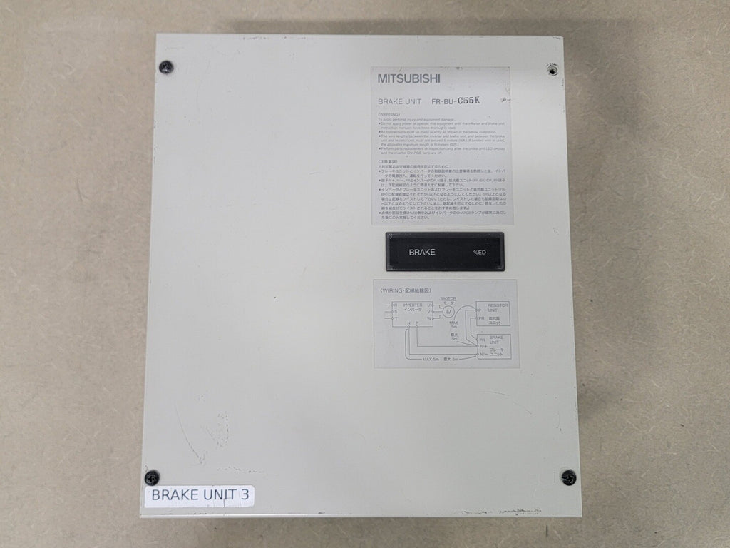 MITSUBISHI ELECTRIC CORPORATION 75 hp, 575 Volts, 3-Phase Resistor Brake Unit FR-BU-C55K