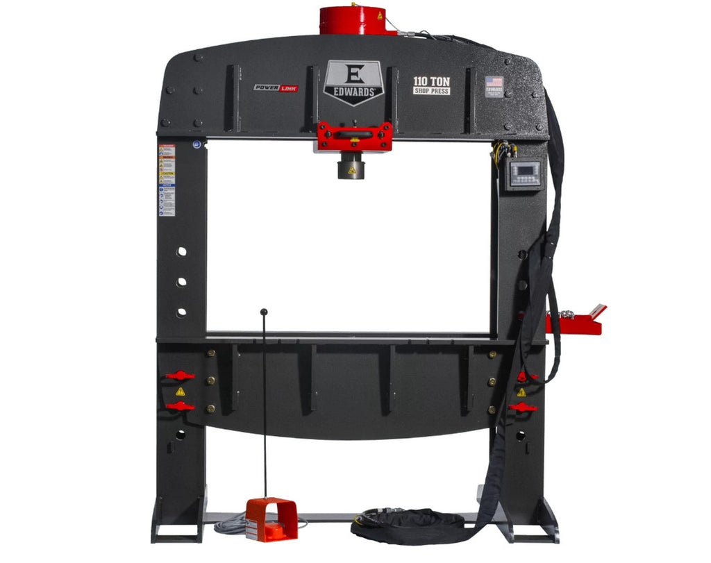 EDWARDS 110 Ton Shop Press HAT9080 w/ PLC and Portable Power Unit 460V, 3 ph