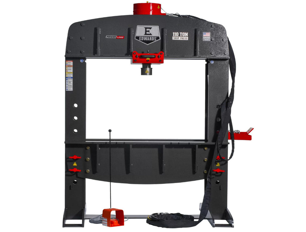 EDWARDS 110 Ton Shop Press and Portable Power Unit 230V, 3 ph
