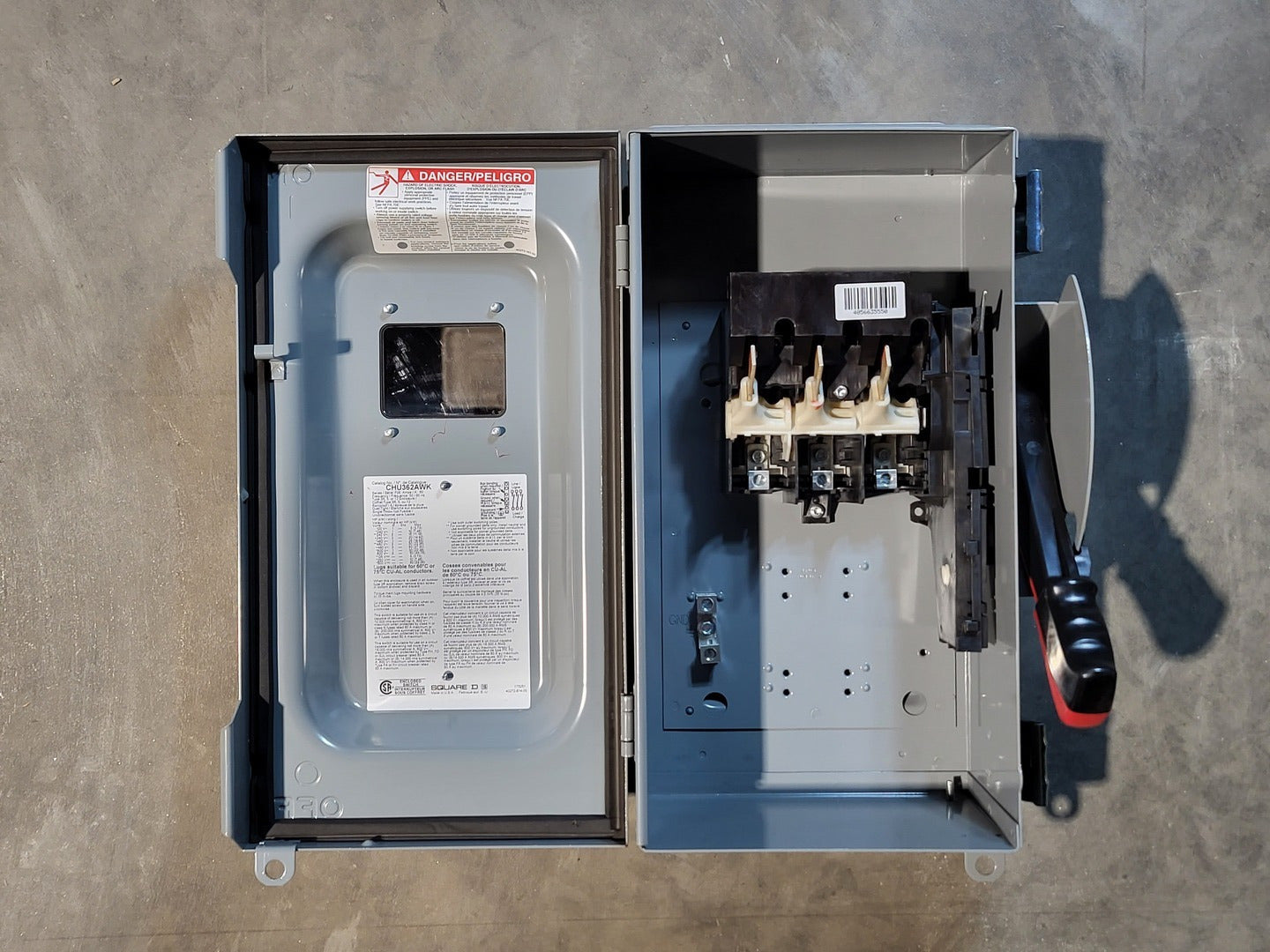 SQUARE D HU362 N 60A 600V 3PH NON-FUSED NEMA 1 NEW, Safety Switches - Canada SQUARE D HU362 N 60A 600V 3PH NON-FUSED NEMA 1 NEW, Safety Switches - Canada