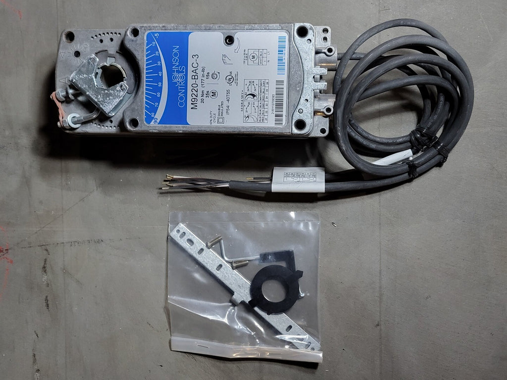 JOHNSON CONTROLS Rotary Actuator M9220-BAC-3, 120V, 20 Nm