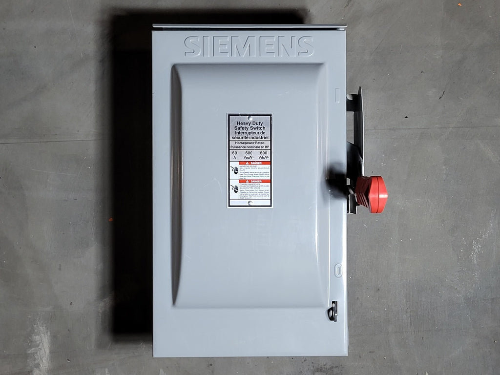 SIEMENS 60 Amp, 3 Pole, 600 volts Heavy Duty Safety Switch HFC362R, Non-Fused
