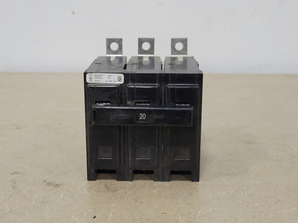 EATON 20 Amp, 3 Pole, 240 volts Circuit Breaker BAB3020H