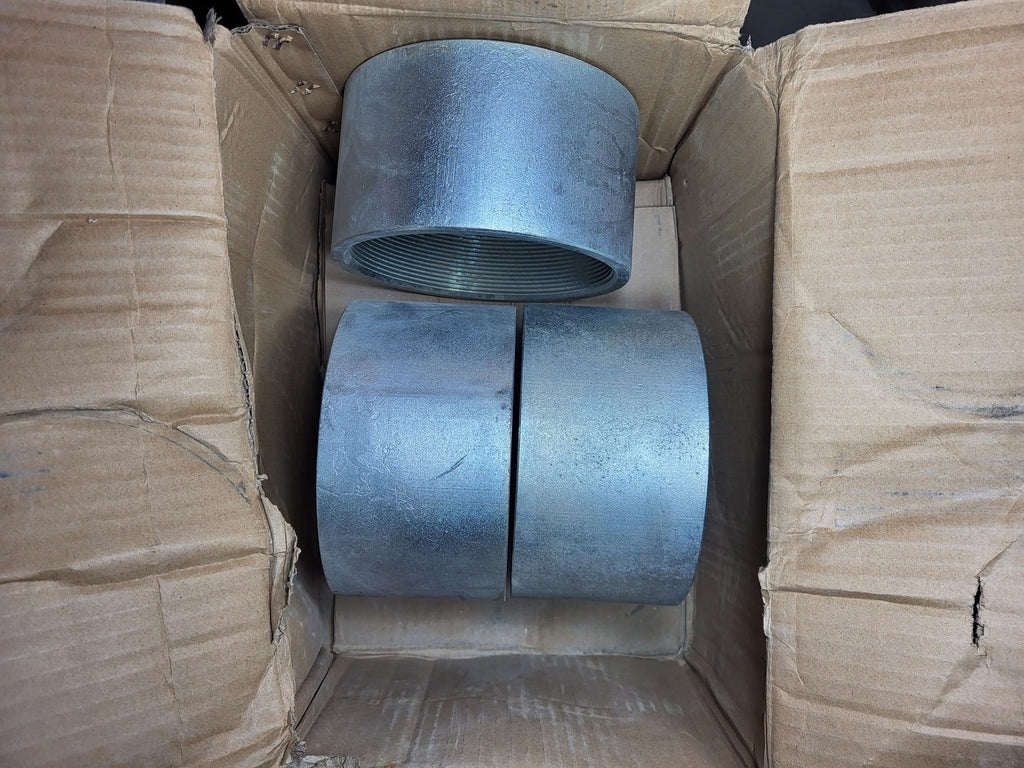 BOSHART 6" Galvanized Taper Tapped Coupling GMC-60 (Box of 3)