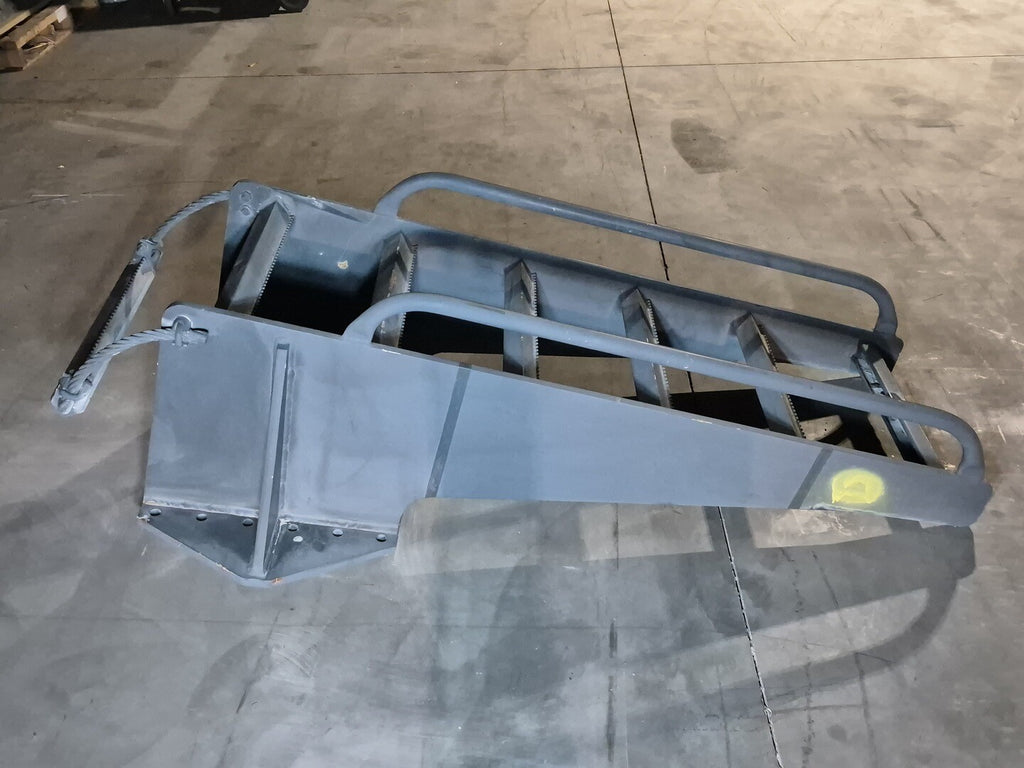 6' x 2' Wide Industrial Steel Access Ladder w/ Handrails